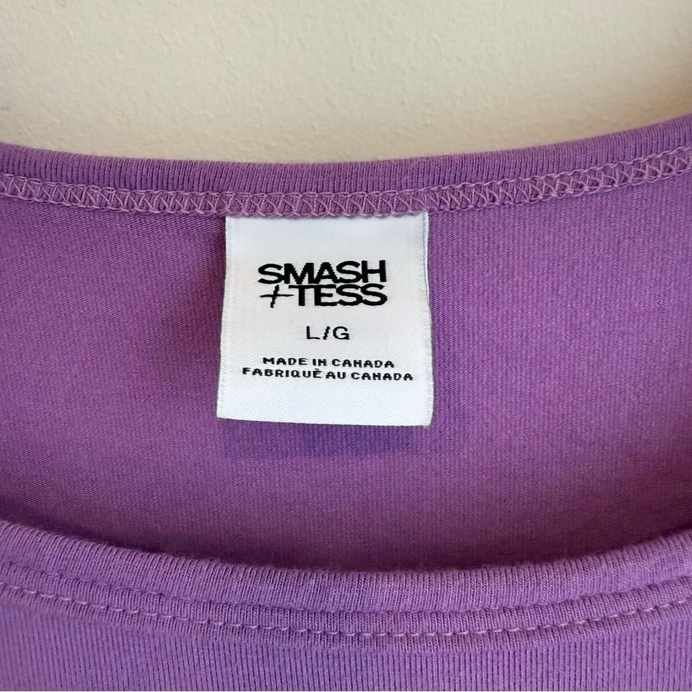 Smash + Tess Camille Iris Purple Tank Style Babydoll Relaxed Fit Mini Dress - Picture 5 of 6